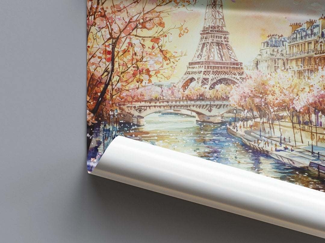 Paris Watercolor Poster Wall Art Paris Wall Hanging Home Décor Paris Gift Art Lovers France Wall Art
