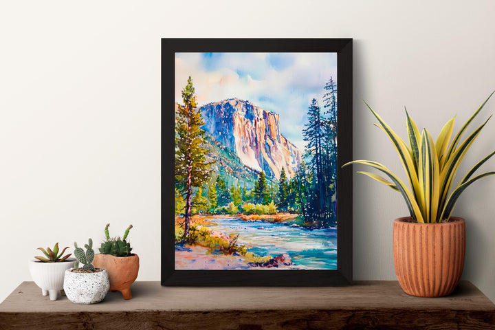 Yosemite Watercolor Poster Wall Art Yosemite Wall Hanging Home Décor Yosemite Gift Art Lovers United States Wall Art