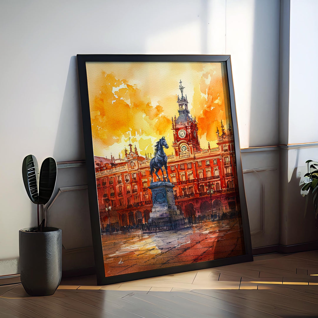 Madrid Watercolor Poster Wall Art Madrid Wall Hanging Home Décor Madrid Gift Art Lovers Spain Wall Art