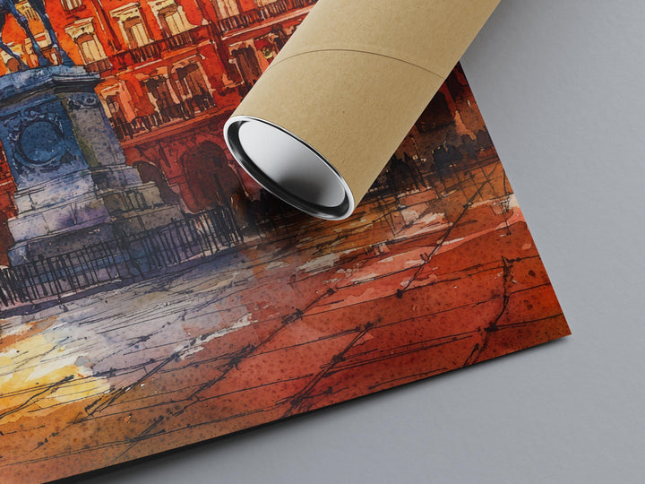 Madrid Watercolor Poster Wall Art Madrid Wall Hanging Home Décor Madrid Gift Art Lovers Spain Wall Art