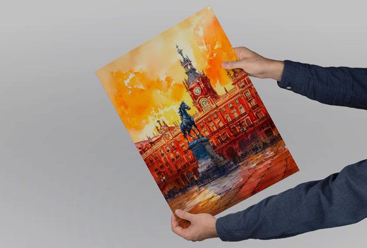 Madrid Watercolor Poster Wall Art Madrid Wall Hanging Home Décor Madrid Gift Art Lovers Spain Wall Art