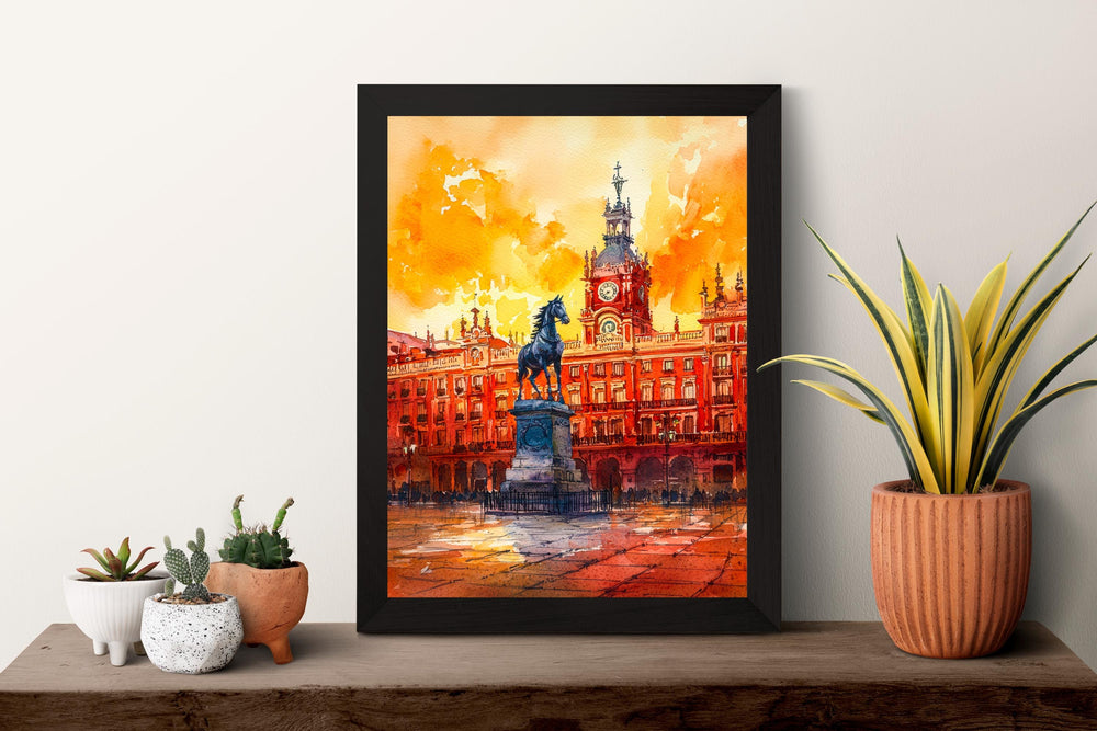 Madrid Watercolor Poster Wall Art Madrid Wall Hanging Home Décor Madrid Gift Art Lovers Spain Wall Art
