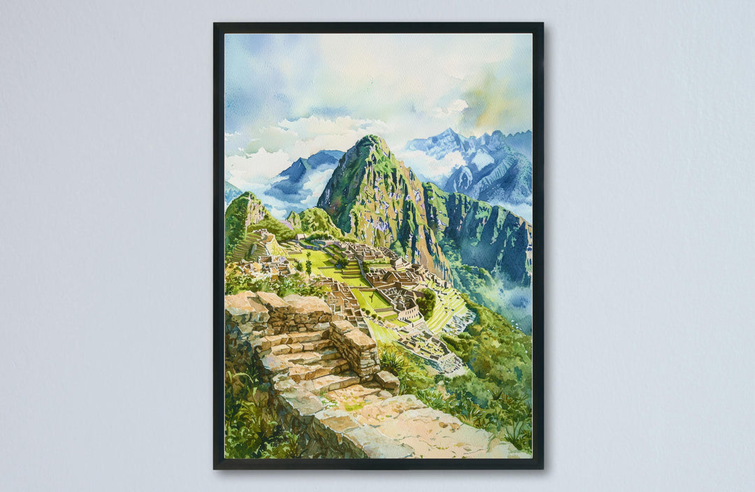 Machu Picchu Watercolor Poster Wall Art Machu Picchu Wall Hanging Home Décor Machu Picchu Gift Art Lovers Peru Wall Art