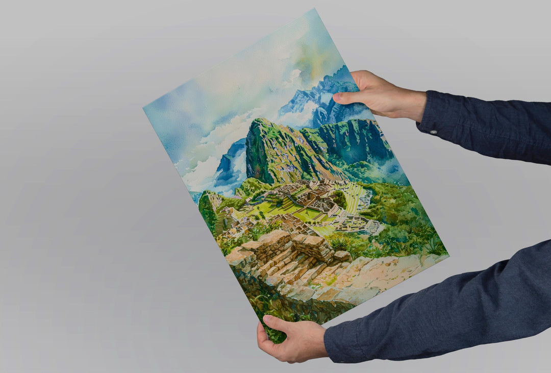 Machu Picchu Watercolor Poster Wall Art Machu Picchu Wall Hanging Home Décor Machu Picchu Gift Art Lovers Peru Wall Art