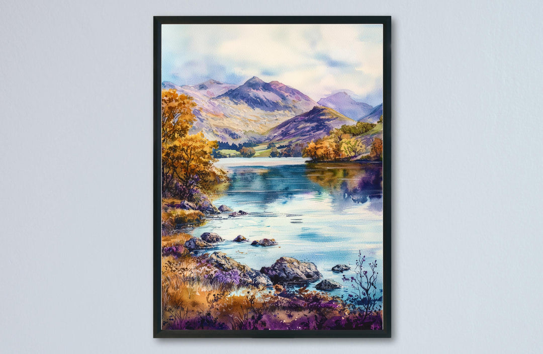 Lake District Watercolor Poster Wall Art Lake District Wall Hanging Home Décor Lake District Gift Art Lovers United Kingdom Wall Art