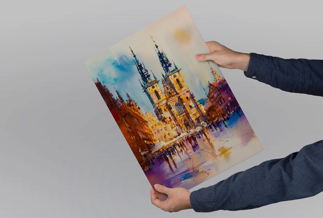 Krakow Watercolor Poster Wall Art Krakow Wall Hanging Home Décor Krakow Gift Art Lovers Poland Wall Art