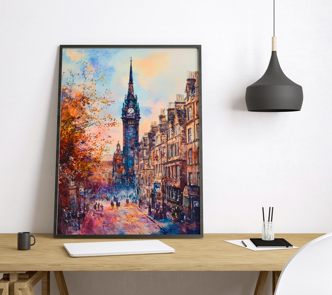 Edinburgh Watercolor Poster Wall Art Edinburgh Wall Hanging Home Décor Edinburgh Gift Art Lovers United Kingdom Wall Art