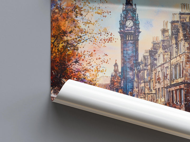 Edinburgh Watercolor Poster Wall Art Edinburgh Wall Hanging Home Décor Edinburgh Gift Art Lovers United Kingdom Wall Art