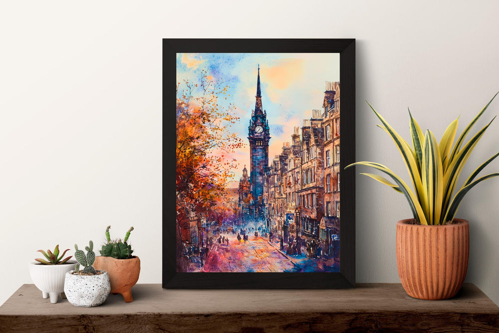 Edinburgh Watercolor Poster Wall Art Edinburgh Wall Hanging Home Décor Edinburgh Gift Art Lovers United Kingdom Wall Art