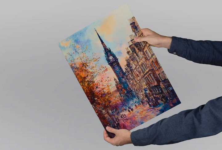 Edinburgh Watercolor Poster Wall Art Edinburgh Wall Hanging Home Décor Edinburgh Gift Art Lovers United Kingdom Wall Art