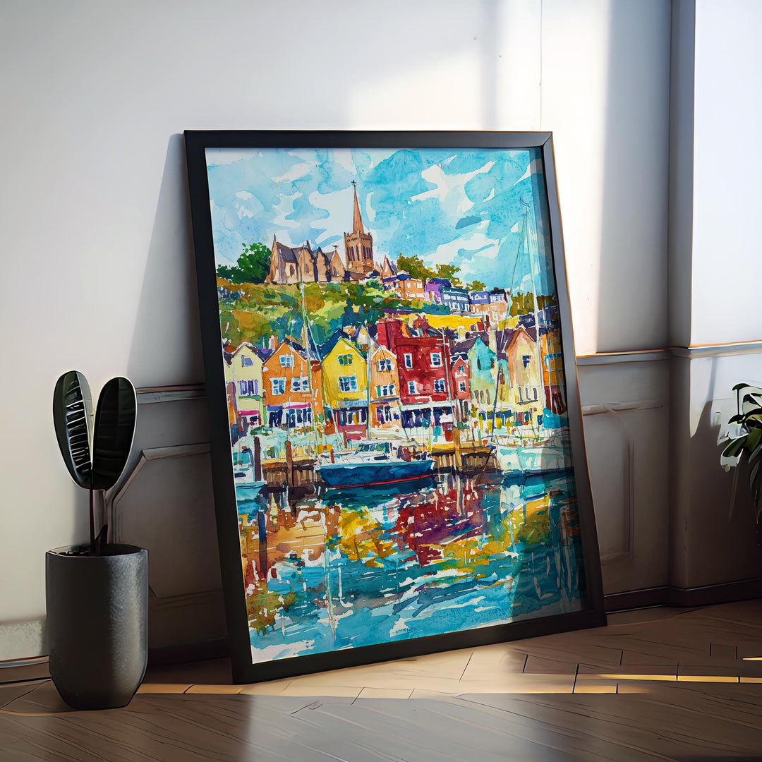 Bristol Watercolor Poster Wall Art Bristol Wall Hanging Home Décor Bristol Gift Art Lovers United Kingdom Wall Art