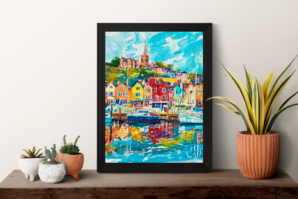Bristol Watercolor Poster Wall Art Bristol Wall Hanging Home Décor Bristol Gift Art Lovers United Kingdom Wall Art