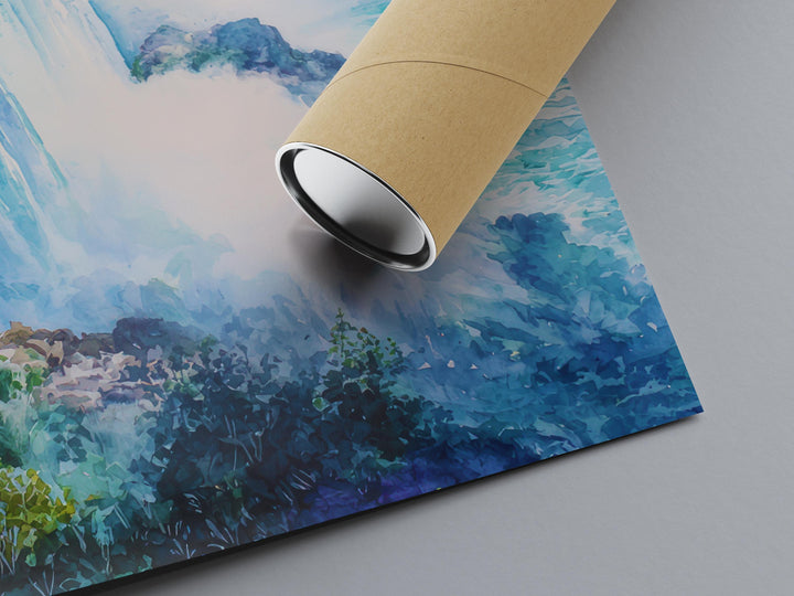 Niagara Falls Watercolor Poster Wall Art Niagara Falls Wall Hanging Home Décor Niagara Falls Gift Art Lovers Canada & United States Wall Art