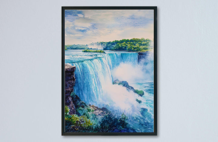 Niagara Falls Watercolor Poster Wall Art Niagara Falls Wall Hanging Home Décor Niagara Falls Gift Art Lovers Canada & United States Wall Art