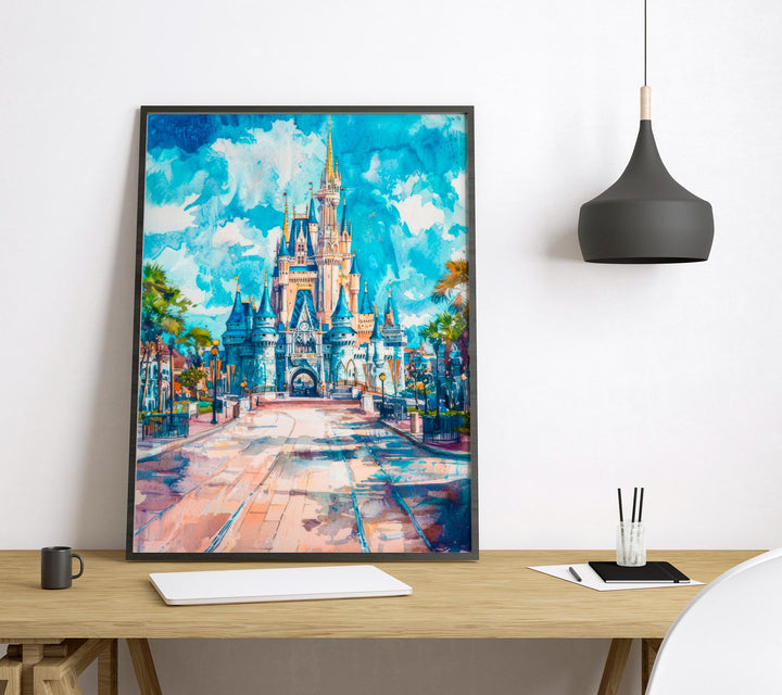Orlando Watercolor Poster Wall Art Orlando Wall Hanging Home Décor Orlando Gift Art Lovers United States Wall Art