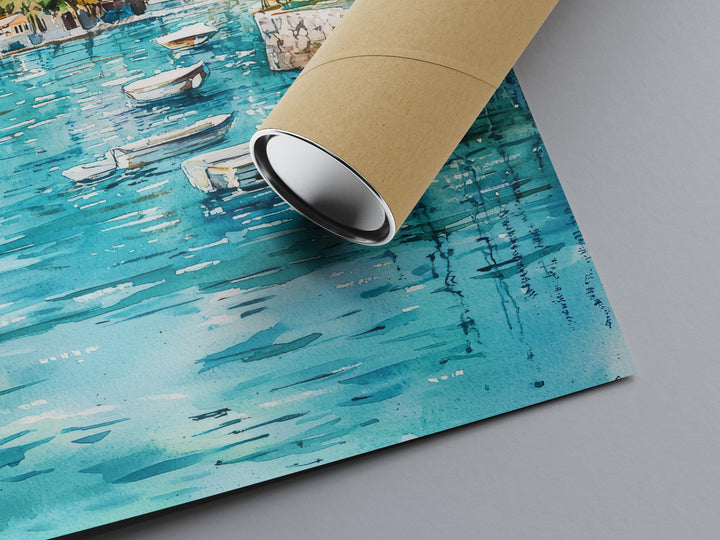 Lake Garda Watercolor Poster Wall Art Lake Garda Wall Hanging Home Décor Lake Garda Gift Art Lovers Italy Wall Art