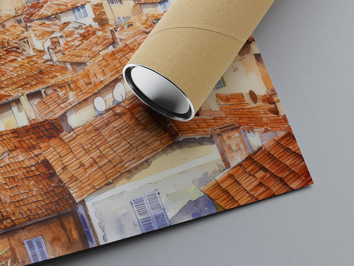 Lucca Watercolor Poster Wall Art Lucca Wall Hanging Home Décor Lucca Gift Art Lovers Italy Wall Art