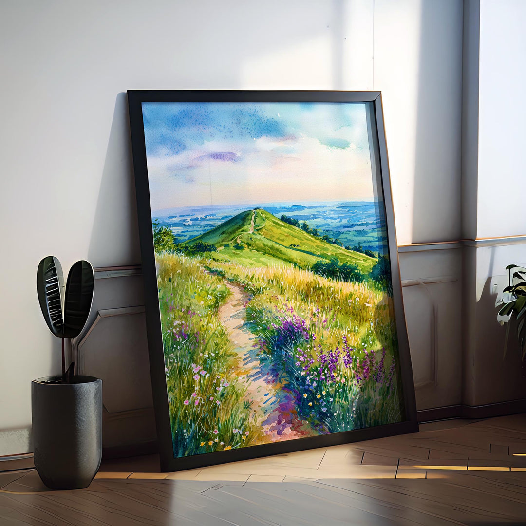 Malvern Hills Watercolor Poster Wall Art Malvern Hills Wall Hanging Home Décor Malvern Hills Gift Art Lovers United Kingdom Wall Art
