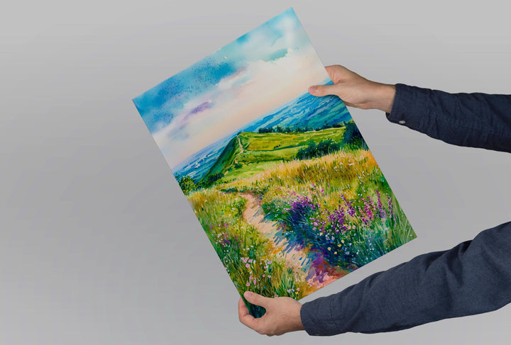Malvern Hills Watercolor Poster Wall Art Malvern Hills Wall Hanging Home Décor Malvern Hills Gift Art Lovers United Kingdom Wall Art