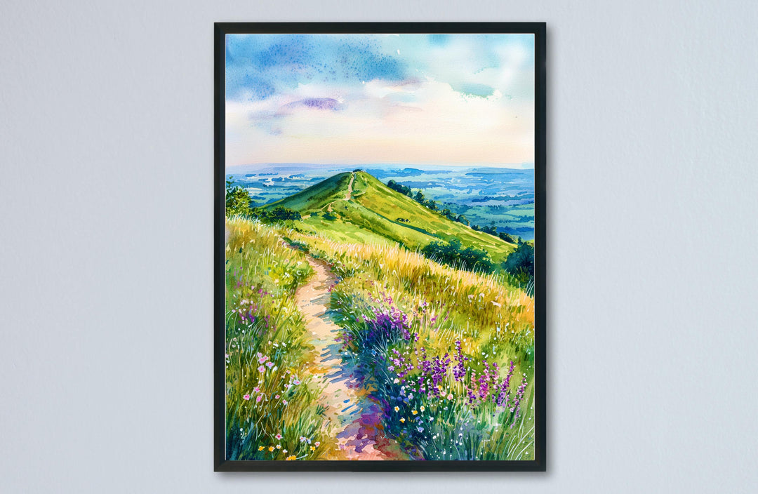 Malvern Hills Watercolor Poster Wall Art Malvern Hills Wall Hanging Home Décor Malvern Hills Gift Art Lovers United Kingdom Wall Art