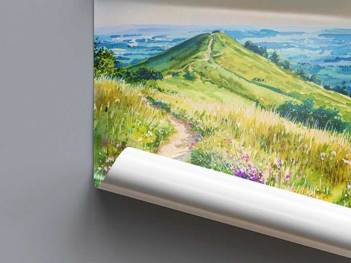 Malvern Hills Watercolor Poster Wall Art Malvern Hills Wall Hanging Home Décor Malvern Hills Gift Art Lovers United Kingdom Wall Art