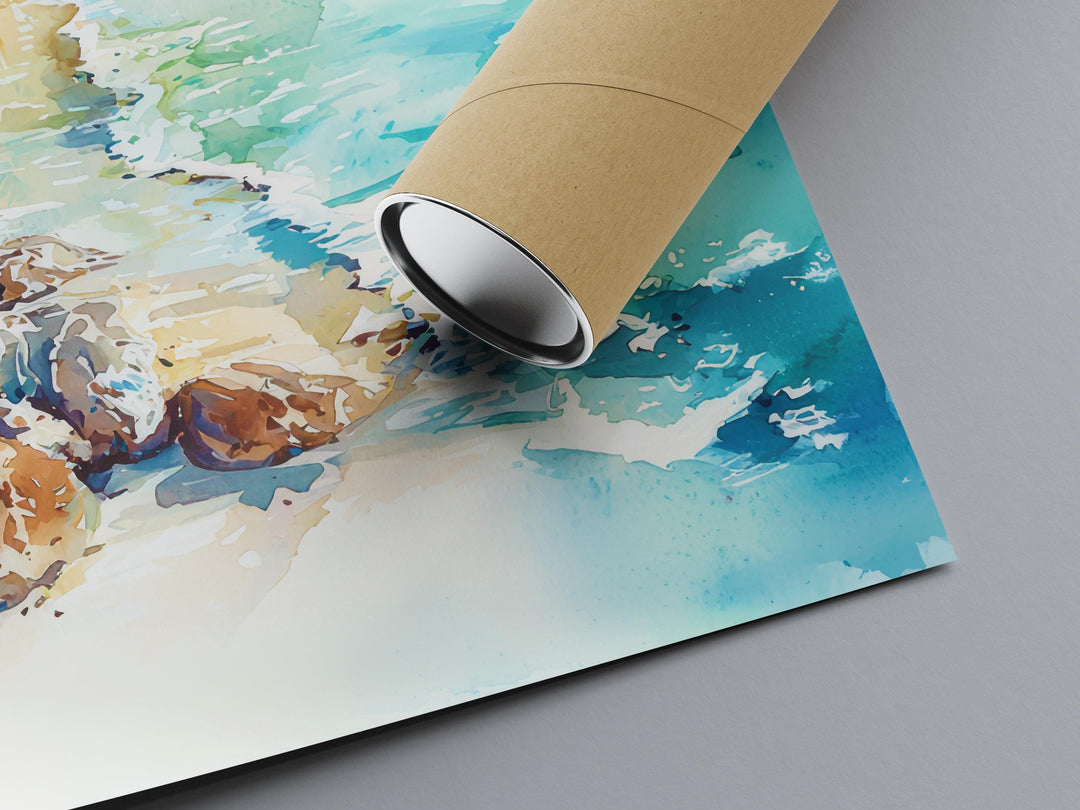 Marco Island Watercolor Poster Wall Art Marco Island Wall Hanging Home Décor Marco Island Gift Art Lovers United States Wall Art