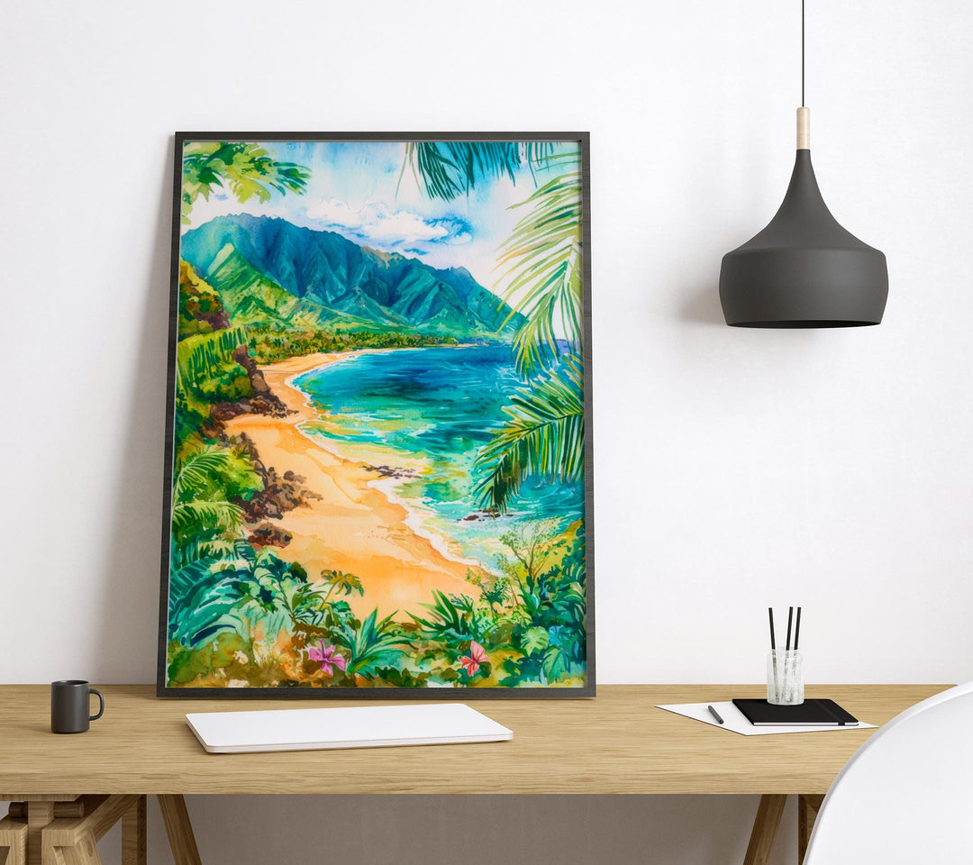 Maui Watercolor Poster Wall Art Maui Wall Hanging Home Décor Maui Gift Art Lovers United States Wall Art
