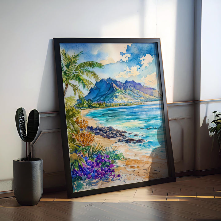 Mauritius Watercolor Poster Wall Art Mauritius Wall Hanging Home Décor Mauritius Gift Art Lovers Mauritius Wall Art