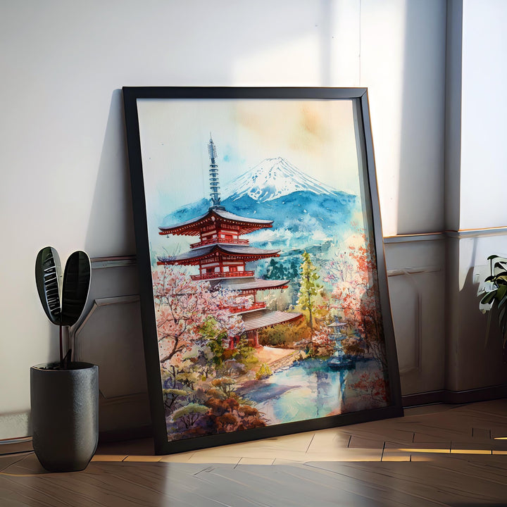 Mount Fuji Watercolor Poster Wall Art Mount Fuji Wall Hanging Home Décor Mount Fuji Gift Art Lovers Japan Wall Art