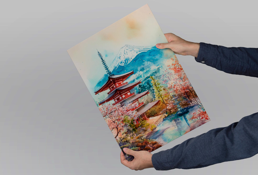 Mount Fuji Watercolor Poster Wall Art Mount Fuji Wall Hanging Home Décor Mount Fuji Gift Art Lovers Japan Wall Art