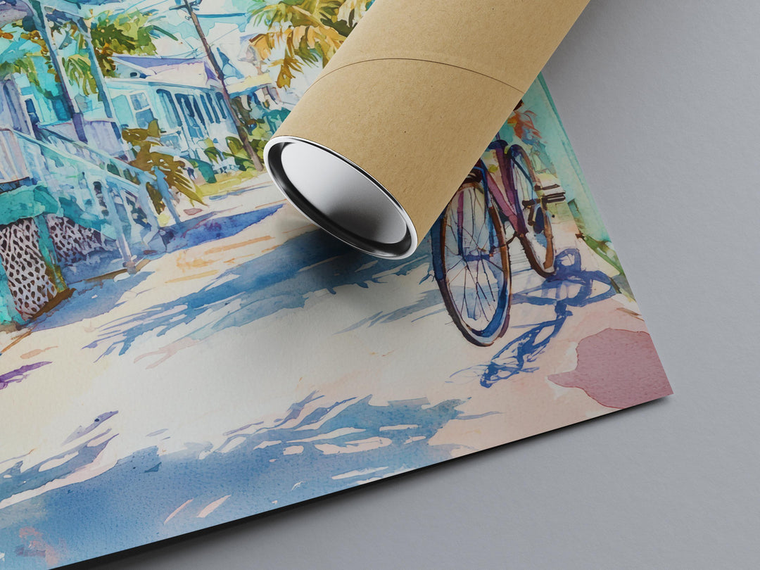 Key West Watercolor Poster Wall Art Key West Wall Hanging Home Décor Key West Gift Art Lovers United States Wall Art