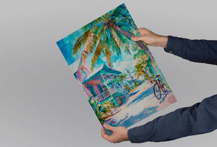 Key West Watercolor Poster Wall Art Key West Wall Hanging Home Décor Key West Gift Art Lovers United States Wall Art