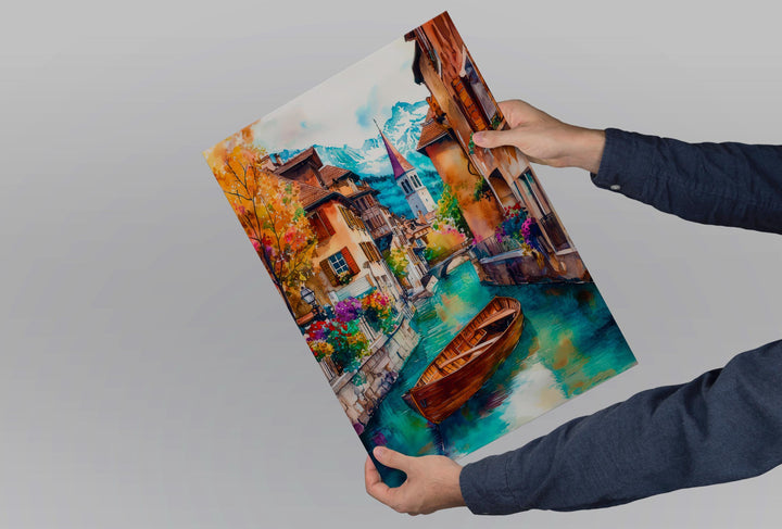 Annecy Watercolor Poster Wall Art Annecy Wall Hanging Home Décor Annecy Gift Art Lovers France Wall Art