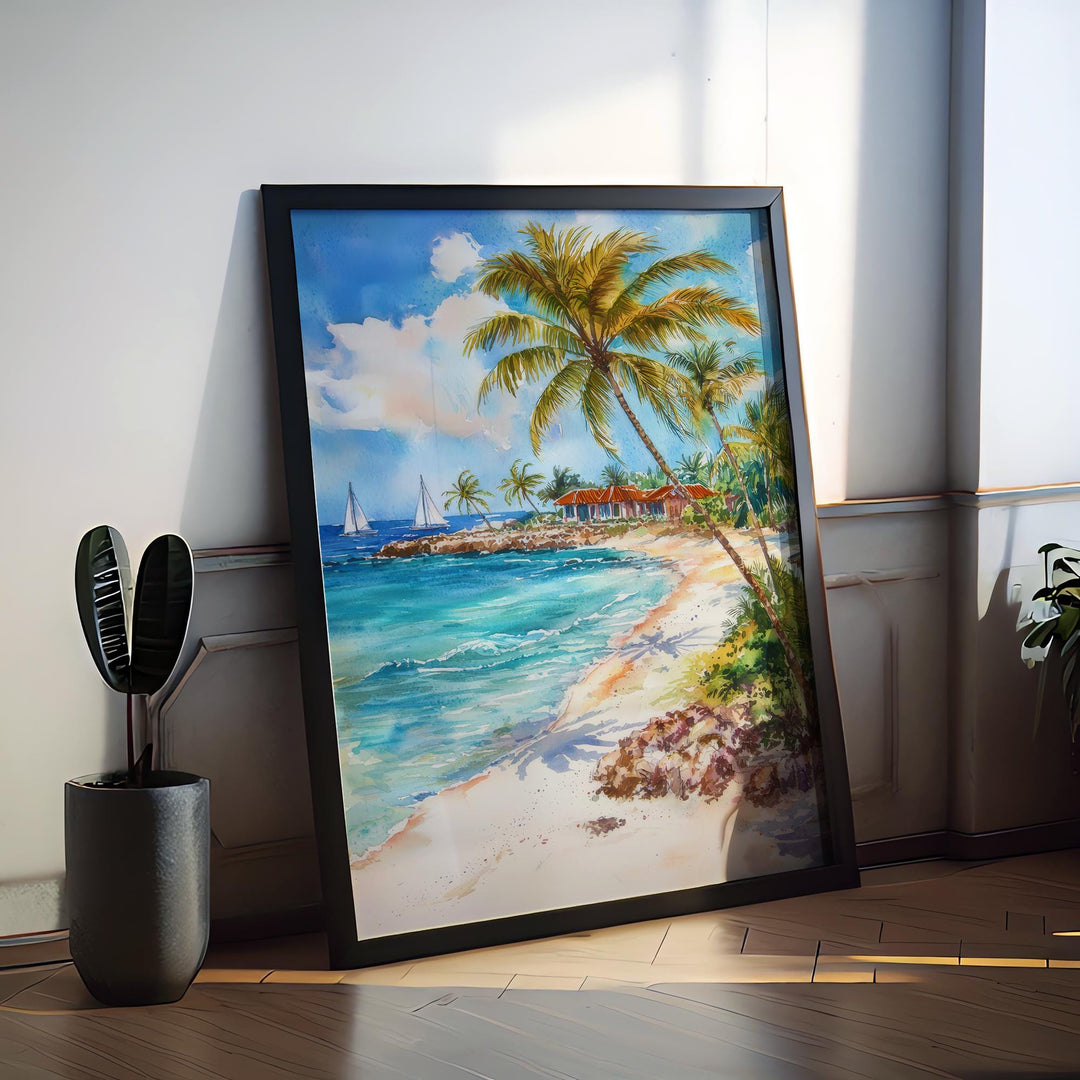 Aruba Watercolor Poster Wall Art Aruba Wall Hanging Home Décor Aruba Gift Art Lovers Aruba Wall Art