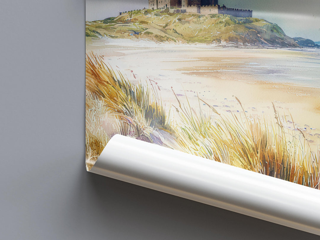 Bamburgh Watercolor Poster Wall Art Bamburgh Wall Hanging Home Décor Bamburgh Gift Art Lovers England Wall Art