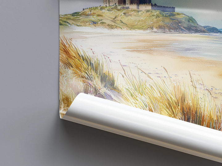 Bamburgh Watercolor Poster Wall Art Bamburgh Wall Hanging Home Décor Bamburgh Gift Art Lovers England Wall Art