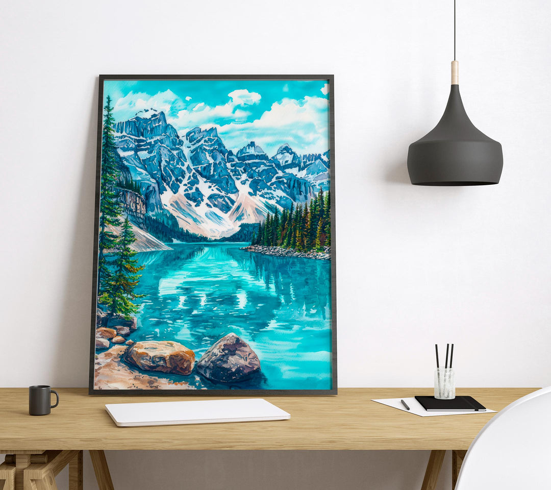 Banff National Park Watercolor Poster Wall Art Banff National Park Wall Hanging Home Décor Banff National Park Gift Art Lovers Canada Wall