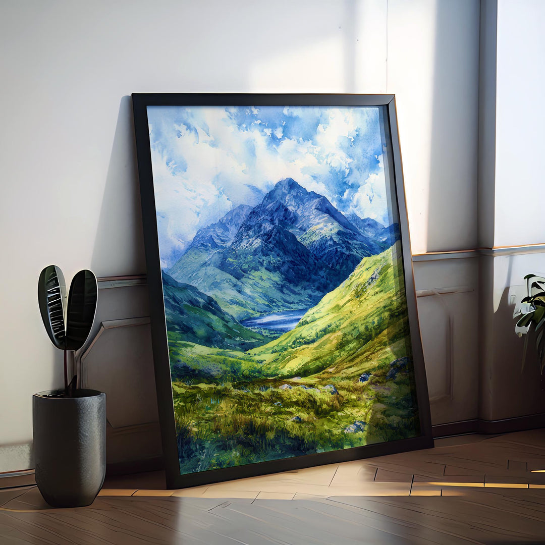 Ben Nevis Watercolor Poster Wall Art Ben Nevis Wall Hanging Home Décor Ben Nevis Gift Art Lovers Scotland Wall Art