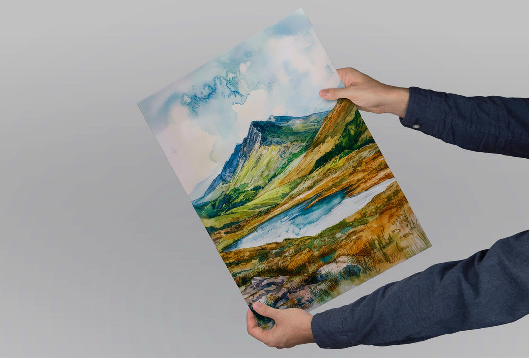 Brecon Beacons Watercolor Poster Wall Art Brecon Beacons Wall Hanging Home Décor Brecon Beacons Gift Art Lovers United Kingdom Wall Art