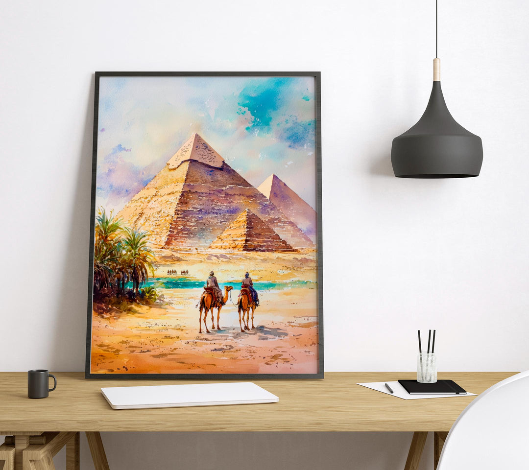Cairo Watercolor Poster Wall Art Cairo Wall Hanging Home Décor Cairo Gift Art Lovers Egypt Wall Art