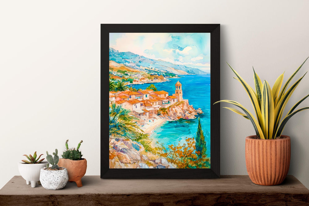 Crete Watercolor Poster Wall Art Crete Wall Hanging Home Décor Crete Gift Art Lovers Greece Wall Art