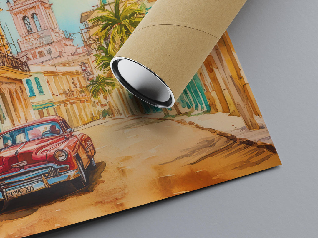 Cuba Watercolor Poster Wall Art Cuba Wall Hanging Home Décor Cuba Gift Art Lovers Cuba Wall Art