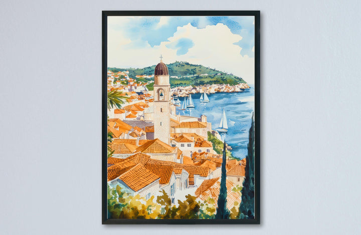 Dubrovnik Watercolor Poster Wall Art Dubrovnik Wall Hanging Home Décor Dubrovnik Gift Art Lovers Croatia Wall Art