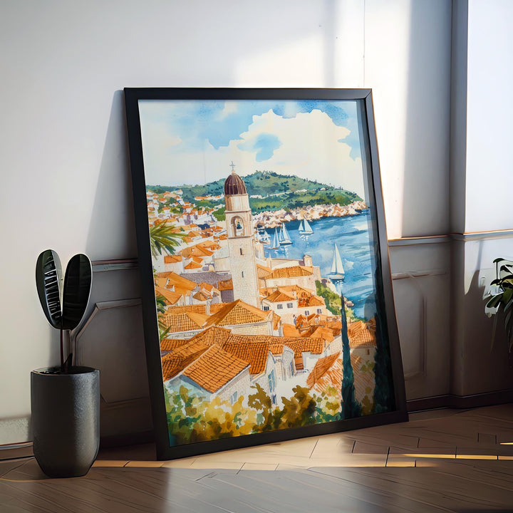 Dubrovnik Watercolor Poster Wall Art Dubrovnik Wall Hanging Home Décor Dubrovnik Gift Art Lovers Croatia Wall Art