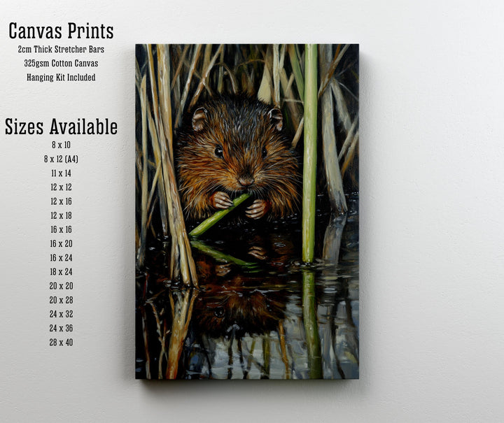 Water Vole Print: Vintage Riverbank Cottagecore Art