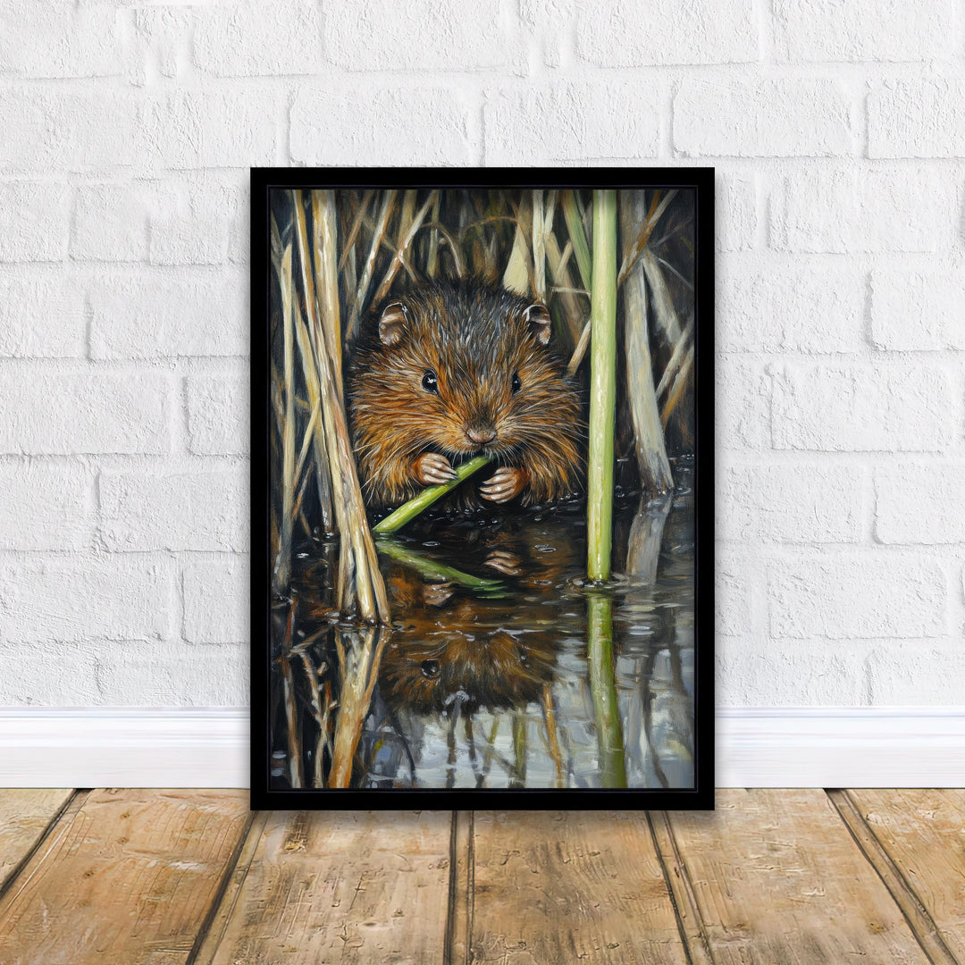 Water Vole Print: Vintage Riverbank Cottagecore Art