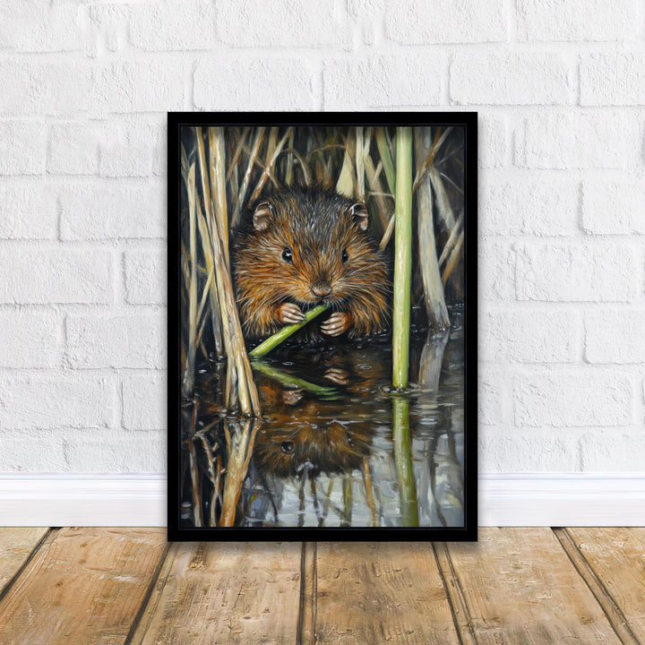 Water Vole Print: Vintage Riverbank Cottagecore Art