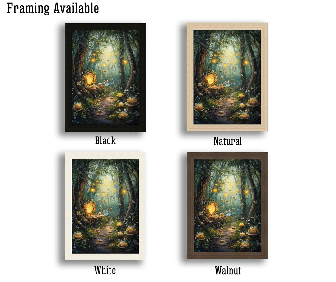 Honeycomb Harvest Festival Print | Vintage Bee, Cottagecore Art