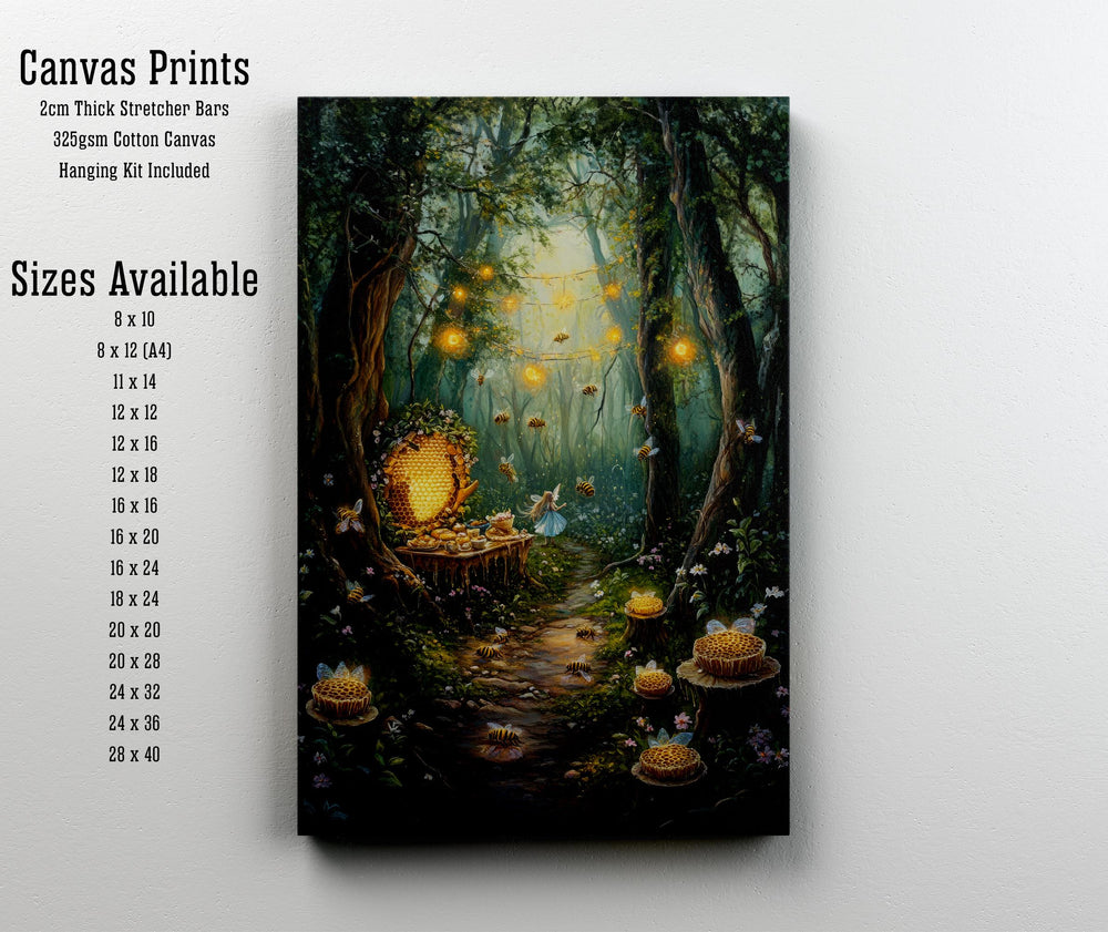 Honeycomb Harvest Festival Print | Vintage Bee, Cottagecore Art