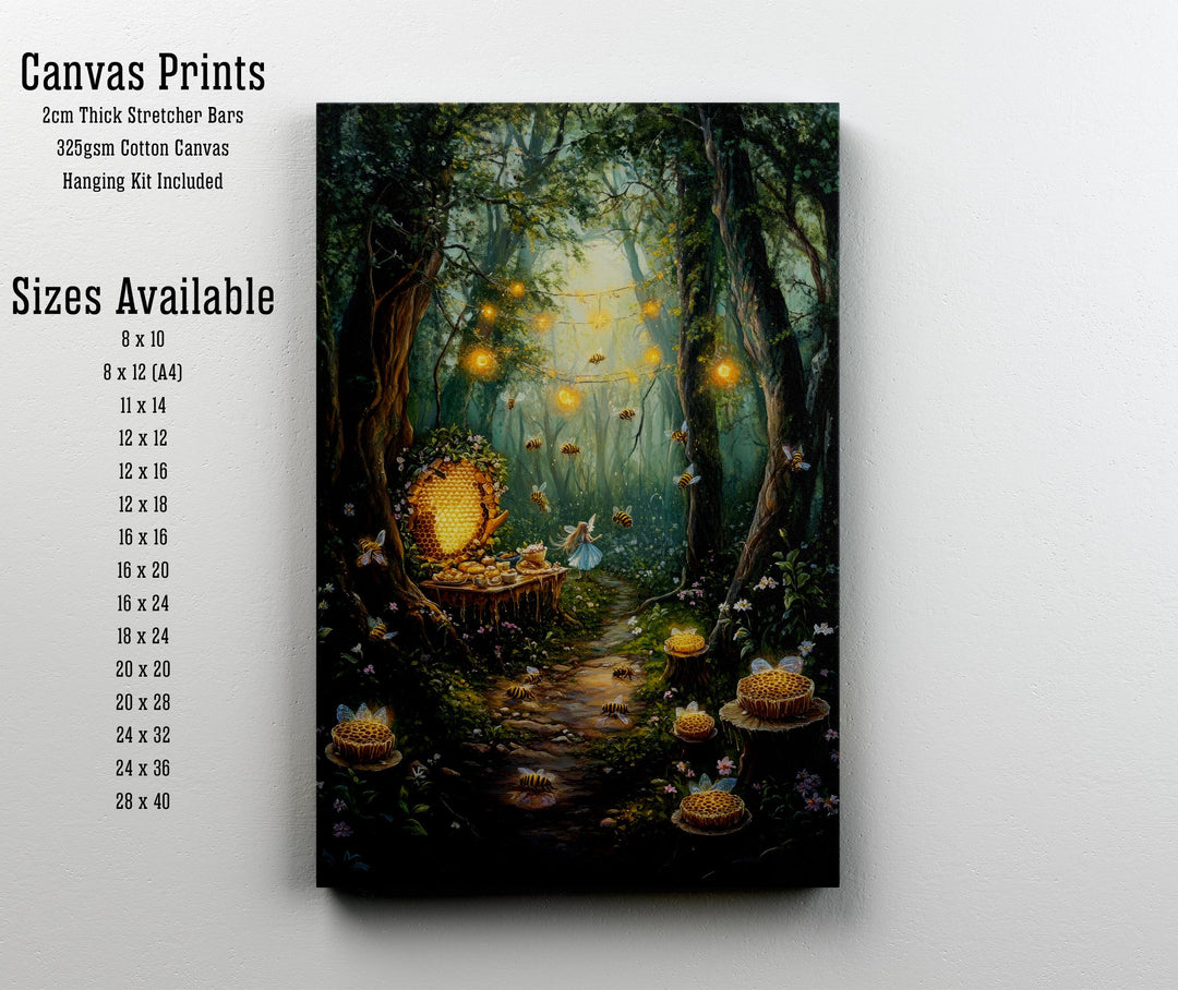 Honeycomb Harvest Festival Print | Vintage Bee, Cottagecore Art